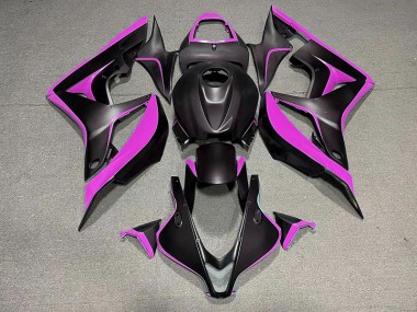 Matte Black & Pink Honda CBR600RR Fairings 2007-2008