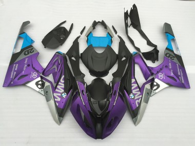 Matte Purple and Blue BMW S1000RR Fairings 2009-2018