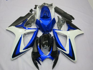 OEM Style White Blue Suzuki GSXR 600-750 Fairings 2006-2007