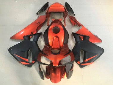 Orange and Matte Black Honda CBR600RR Fairings 2003-2004