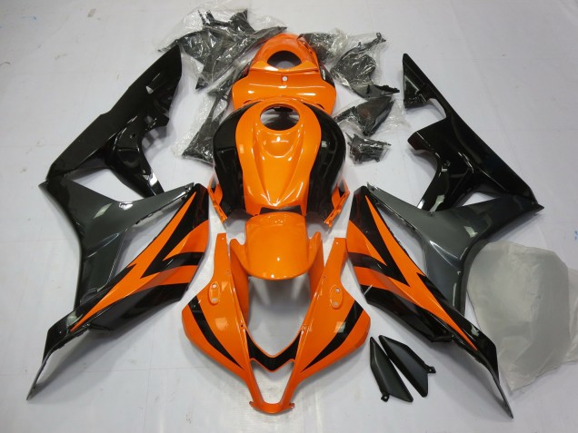 Orange Grey and Black Honda CBR600RR Fairings 2007-2008