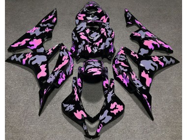 Pink and Gray Camouflage Honda CBR600RR Fairings 2007-2008