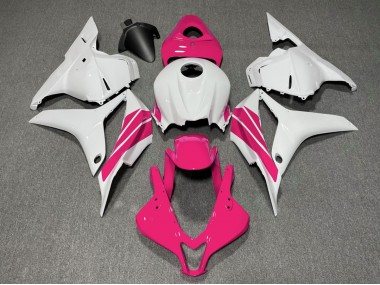 Pink and White Side Stripe Honda CBR600RR Fairings 2009-2012