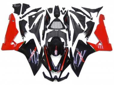 Red and Black Aprilia RSV4 1000 Fairings 2010-2015