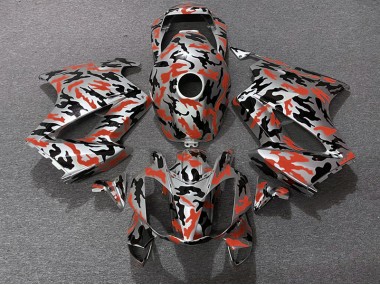 Red Camo Honda VFR800 Fairings 2002-2012