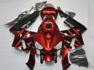 Red & Gloss Black Design Honda CBR600RR Fairings 2005-2006