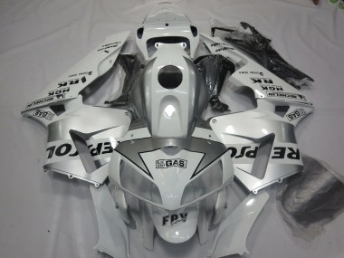 Silver Repsol Honda CBR600RR Fairings 2005-2006