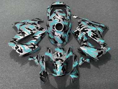 Teal Camo Honda VFR800 Fairings 2002-2012