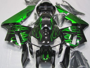 Vibrant Green Flame Honda CBR600RR Fairings 2005-2006