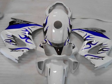 White Blue Flame Honda VFR800 Fairings 2002-2012