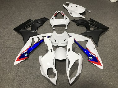 White Matte Black BMW S1000RR Fairings 2009-2016